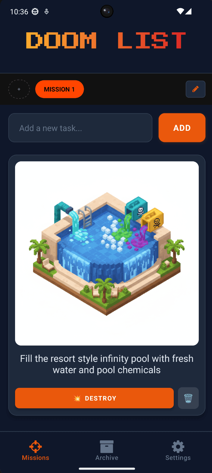 Beautiful isometric task sprite ready to complete